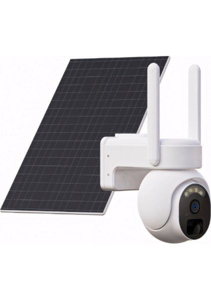 3mp Solar Güneş Panelli  Wifi Ptz Kamera Sd Kart Destekli