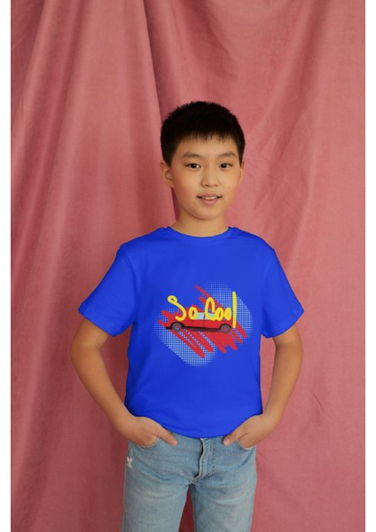 Erkek Çocuk Pamuk So Cool Araba Baskılı Kısa Kol Tshirt modelleri