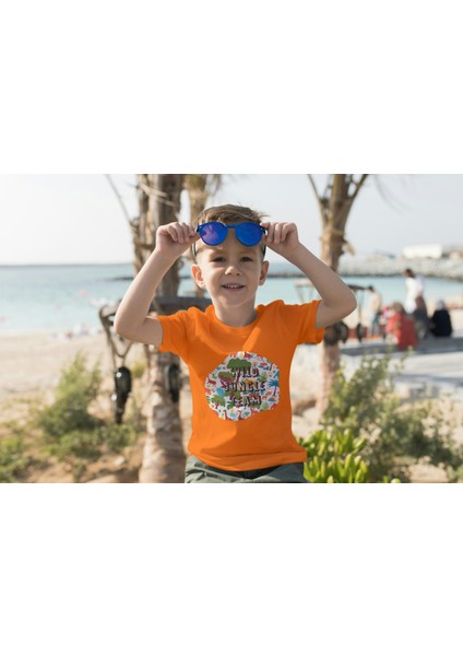 Erkek Çocuk Pamuk Jungle Baskılı Kısa Kol Tshirt fiyatları