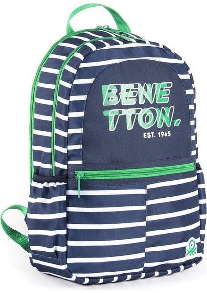 Benetton Okul Çanta 03745 Lacivert-Beyaz fiyatları