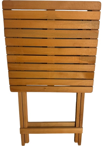 Ahşap Balkon Bahçe Mutfak 3'Lü Bistro Set 2 Sandalye 1 Masa Takım