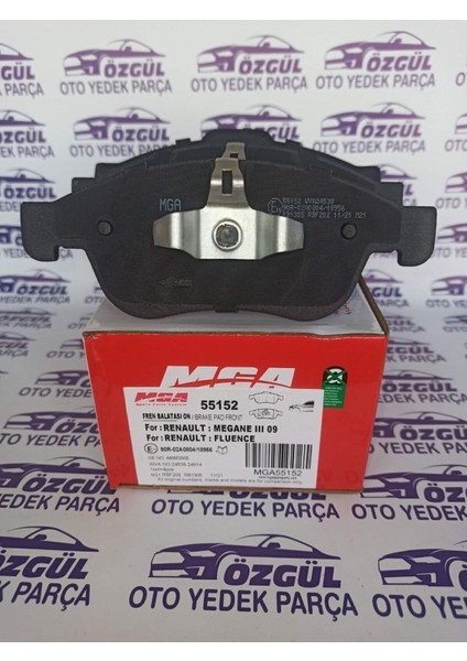 55152 Renault Megane 3 2009 // Uyumlu Renault Fluance Ön Fren Balatası fiyatları