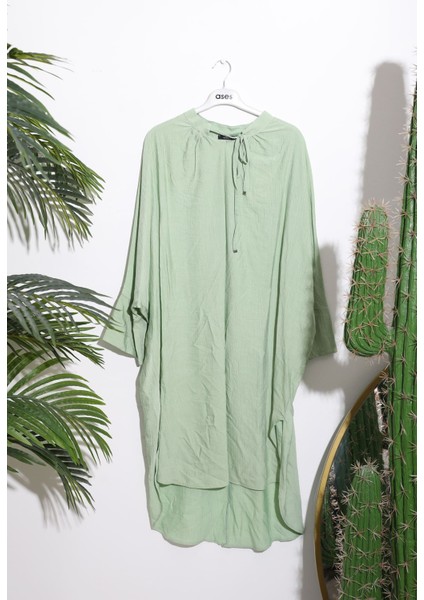 Yarasa Kol Hakim Yaka Tunik-Mint