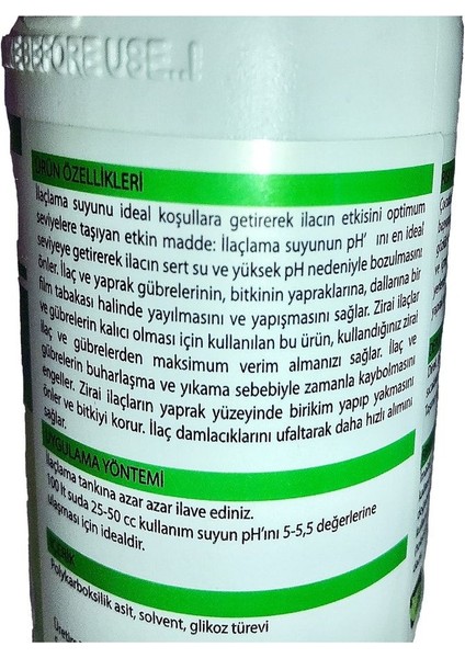 Ph Düşürücü Yayıcı-Yapıştırıcı 250 cc fiyatları