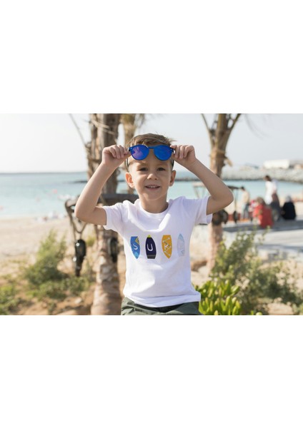 Erkek Çocuk Pamuk Surf Yazılı Baskılı Kısa Kol Tshirt fiyatları