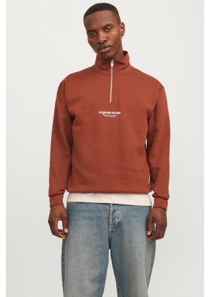 Jorvesterbro Sweat Quarter Zıp Hn NOOS12241777 Kiremit