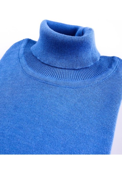 Slim Fit Kesim Modern Erkek Pamuklu Tam Balıkçı Yaka Triko Kazak - KAV6400W