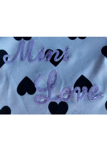 Mini Love Nakışlı Kalp Baskılı Lila Tulum fiyatları
