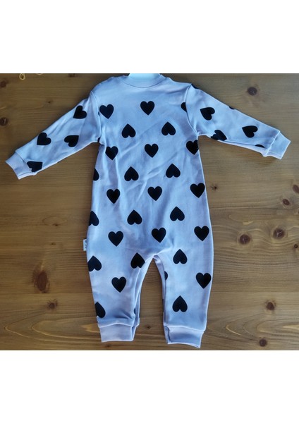Mini Love Nakışlı Kalp Baskılı Lila Tulum modelleri