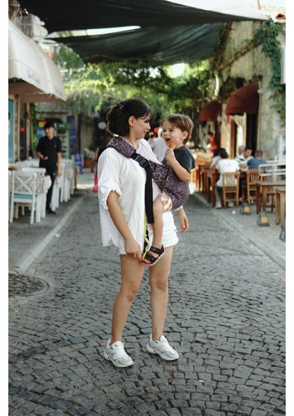 Child Carrier-10 Ay-4 Yaş(max 18 kg)Mor Leopar Çocuk Taşıyıcı|Ana Kucağı-Sling-Yan Sling modelleri