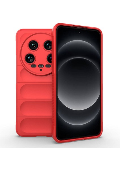 Xiaomi Mi 14 Ultra Kılıf Esnek Tpu Oyuklu Arka Yüzey Tasarımlı Etnik Silikon Kılıf