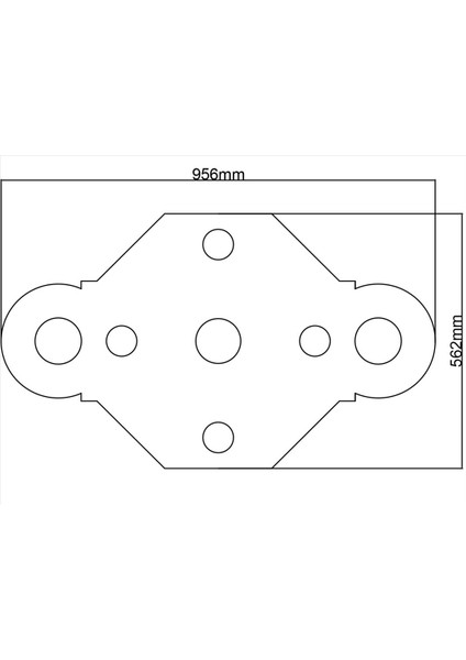 Tavan LED Spotlu Göbeği-52-55 x 95 cm-Sekizgen