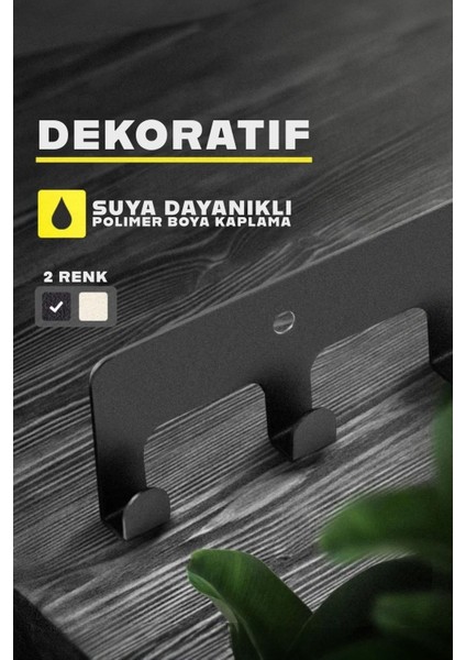 Dekoratif Demir Duvar Askısı - Metal Askılık - Elbise Askısı fırsatları