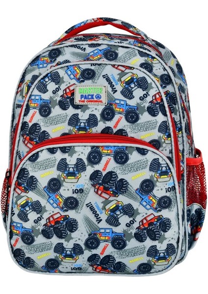Araba Desenli Gri Ilkokul Çantası fırsatları