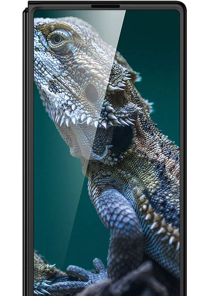 Galaxy Z Fold 6 Kılıf 180 Derece Kapanabilen Sararmayan Ultra Ince Full Camlı Kıpta Kapak