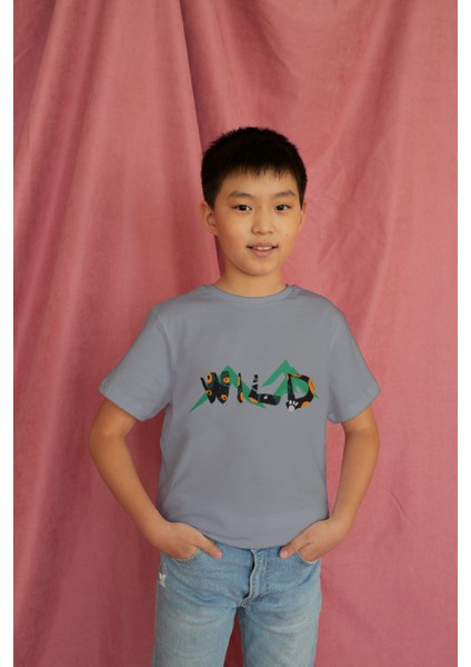 Erkek Çocuk Pamuk Wild Baskılı Kısa Kol Tshirt modelleri