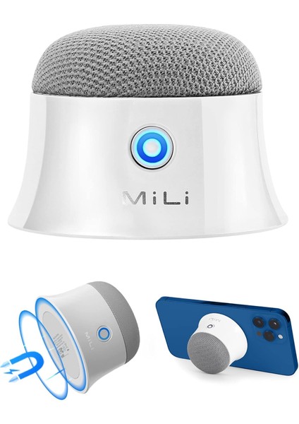Küçük Mıknatıslı Bluetooth Hoparlör, iPhone 12/13 Serisi Için, Mini Duş Hoparlörü, Golf Arabası Için Monte Edilebilir, Gerçek Kablosuz Taşınabilir Bluetooth Hoparlör (Beyaz)