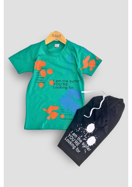 Erkek Çocuk T-Shirt & Kapri Takımı - Ekonomik Yazlık Takım