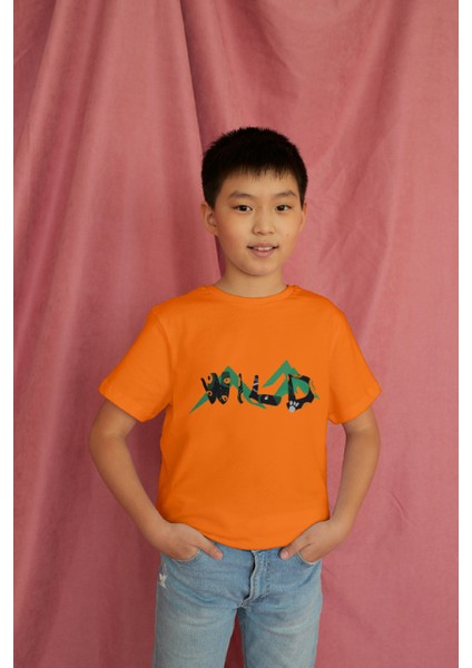 Erkek Çocuk Pamuk Wild Baskılı Kısa Kol Tshirt modelleri
