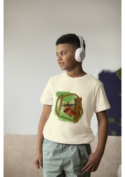 Erkek Çocuk Pamuk Yummy Baskılı Kısa Kol Tshirt