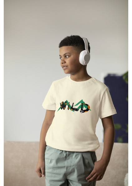 Erkek Çocuk Pamuk Wild Baskılı Kısa Kol Tshirt