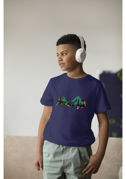 Erkek Çocuk Pamuk Wild Baskılı Kısa Kol Tshirt