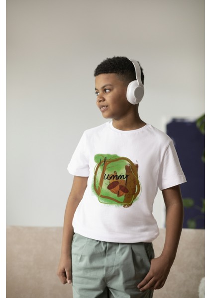 Erkek Çocuk Pamuk Yummy Baskılı Kısa Kol Tshirt
