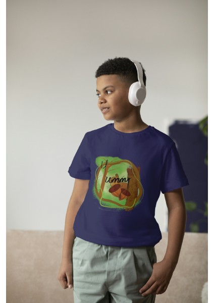 Erkek Çocuk Pamuk Yummy Baskılı Kısa Kol Tshirt