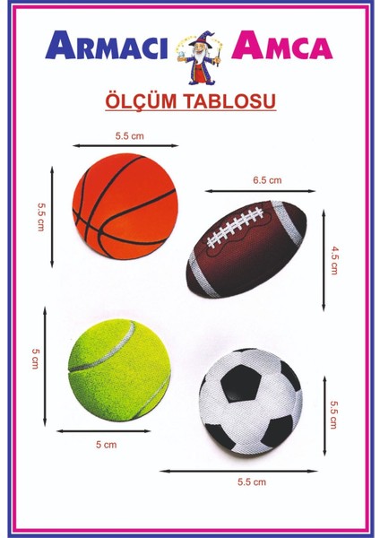 Ütü Ile Yapışan 4 Adet Örme Kumaş Arma Yırtık Kapatıcı Pratik Yama Tekstil Patch Futbol Baketbol Amerikan Futbolu Tenis Topu
