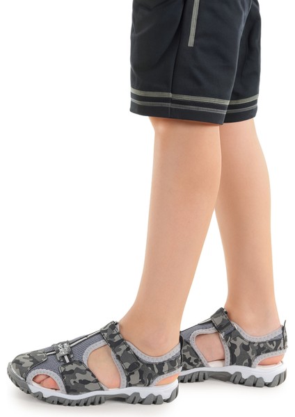Erkek Çocuk Sandalet Arz 2399 Gri Kamuflaj