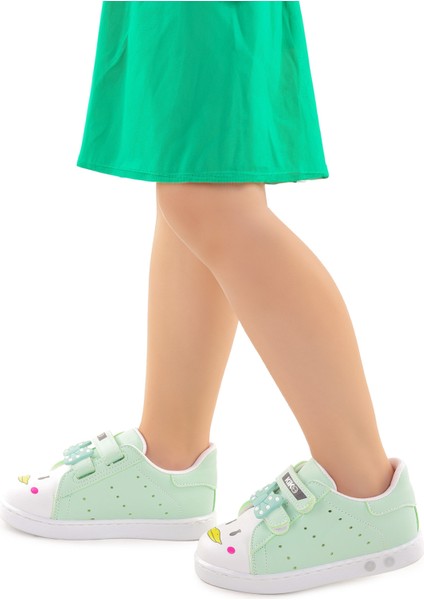 Bart Cırtlı Işıklı Kız Bebek Spor Ayakkabı Su Yeşili fiyatları