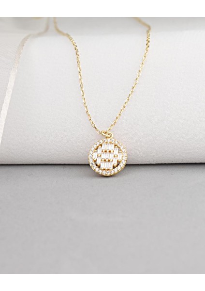 18K Serie Oro Baget Taşlı Minimal Kadın Gümüş Kolye modelleri