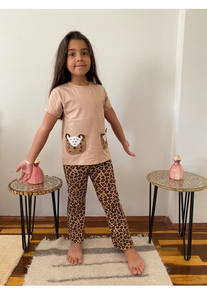 Leoparlı Tunik 2 Li Takım T-Shirt Pantalon modelleri