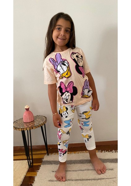 Minnie Mouse T-Shirt Tayt 2 Li Takım