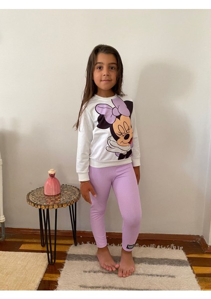 Minnie Mouse Uzun Kollu Pantalon 2 Li Takım fırsatları
