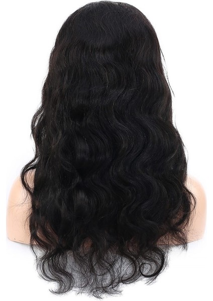 Ön Dantelli Gerçek Saç Tül Peruk Dalgalı / Doğal / 60/65cm