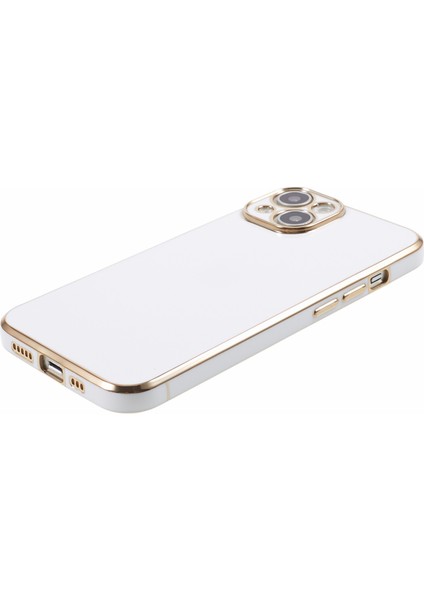 iPhone 13 Için Telefon Kılıfı Parlak 6d Galvanik Tpu Koruyucu Kapak-Beyaz (Yurt Dışından) modelleri