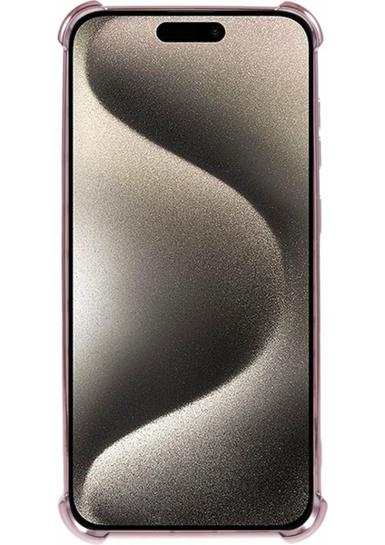 iPhone 13 Pro Max Için Tpu Kılıf Yan Kalp Desenli Şeffaf Düşme Önleyici Telefon Kılıfı-Pembe (Yurt Dışından)