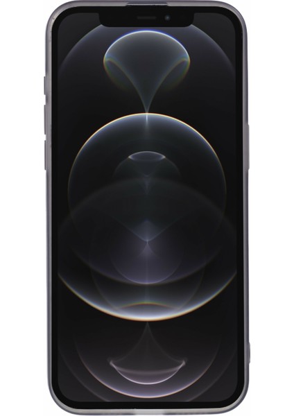 Dksm Serisi iPhone 12 Pro Kılıf Elektroliz Kamera Çerçevesi Tpu Telefon Kapağı-Şeffaf Siyah (Yurt Dışından)