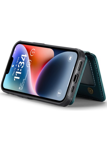 Jeehood iPhone 14 Kılıf Kart Tutucu Çubuğu Deri+Tpu Telefon Kapağı-Cyan (Yurt Dışından) fırsatları
