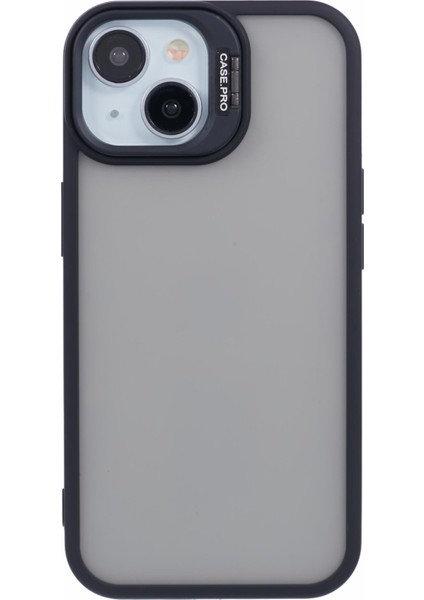 iPhone 13 Için Kılıf Lens Çerçeve Braketi Tpu+Pc Darbeye Dayanıklı Telefon Kapağı-Siyah (Yurt Dışından)