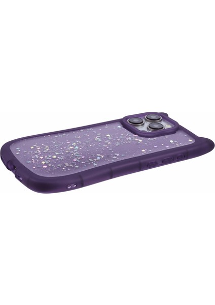Jtw Serisi iPhone 15 Pro Için Tpu Kılıf Epoksi Glitter Pullarda Tpu Telefon Kapağı Kedi Kulak Tasarımı-Şeffaf Mor (Yurt Dışından) indirimleri