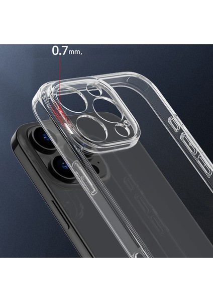 iPhone 13 Pro Max Için Kılıf Tpu+Temperli Cam Hava Yastığı Köşeleri Şeffaf Telefon Kapağı (Yurt Dışından) fırsatları