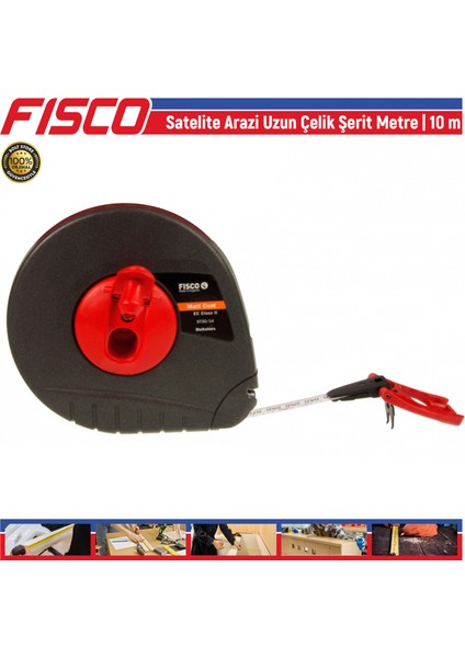 Satelite Arazi Uzun Çelik Şerit Metre | 10 Metre