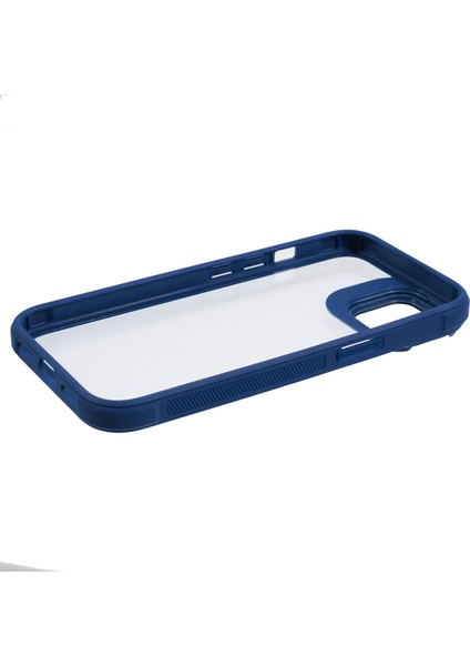 iPhone 13 Kılıf Lens Çerçevesi Kickstand Pc+Tpu Kaymaz Kenar Telefon Kapağı-Koyu Mavi (Yurt Dışından) indirimleri