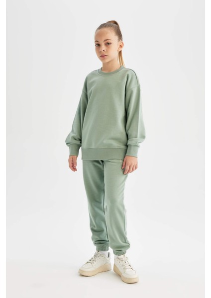 Kız Çocuk Baskılı Beli Paçası Lastikli Cepli Jogger Okul Eşofman Altı C7670A824AU