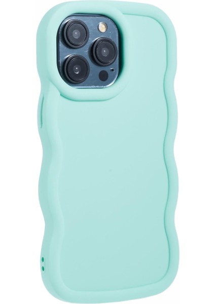 iPhone 15 Pro Kılıf Dalga Kenarı Tpu Kapak Mobil Aksesuarları Tedarikçisi-Açık Yeşil (Yurt Dışından)