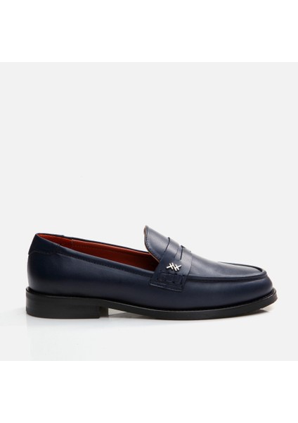 01Ayh291710A680  Deri Lacivert Kadın Loafer