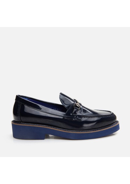 01Ayh291740A680  Deri Lacivert Kadın Loafer