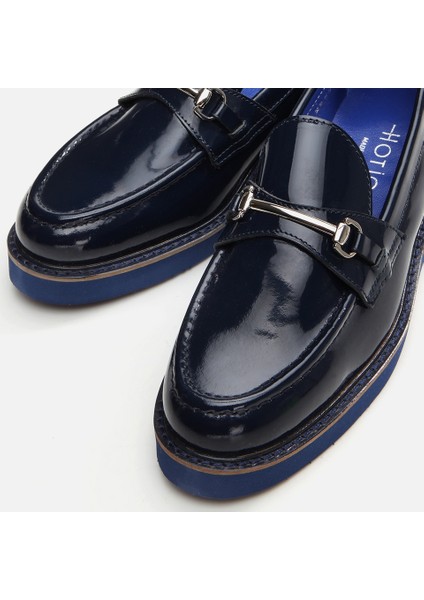 01Ayh291740A680  Deri Lacivert Kadın Loafer